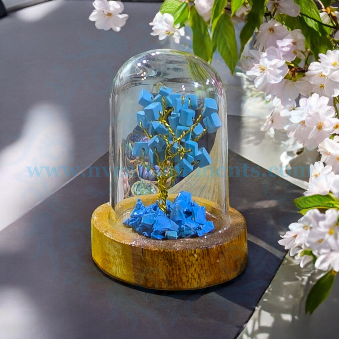 Turquoise Table and Car Décor Tree