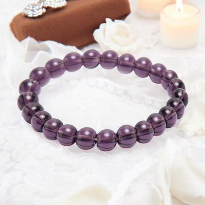 Amethyst Crystal Bracelet | 100% Authentic | Beads Size 8mm