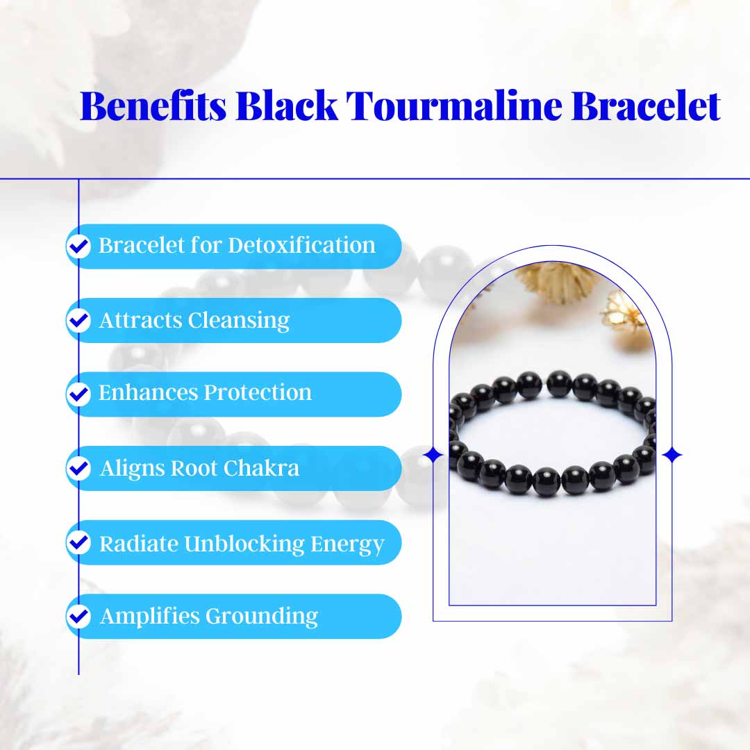 Black Tourmaline Crystal Bracelet