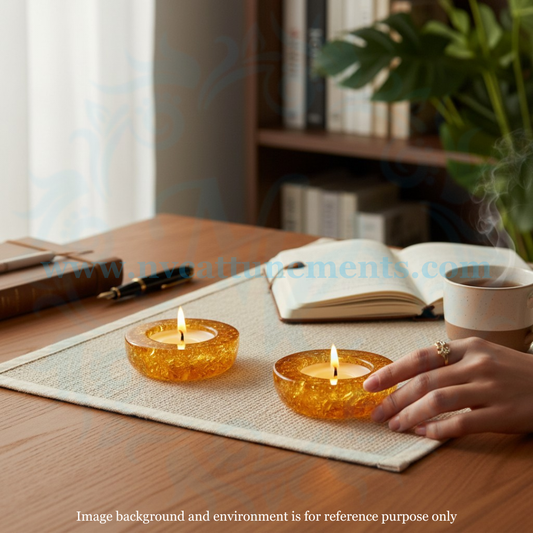 Citrine Orgonite Candle Holder (Pack of 2)