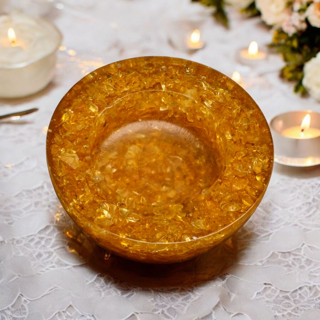 Citrine Orgonite Candle Holder (Pack of 1)