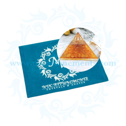 Citrine Natural Crystal Stone Orgonite Pyramid