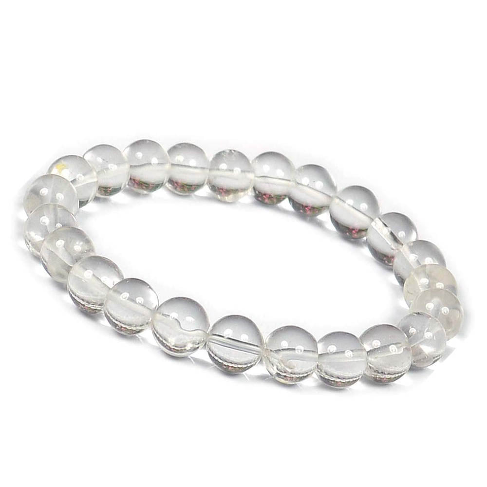 Clear Quartz Crystal Bracelet | Bead Size : 8mm with Certificate