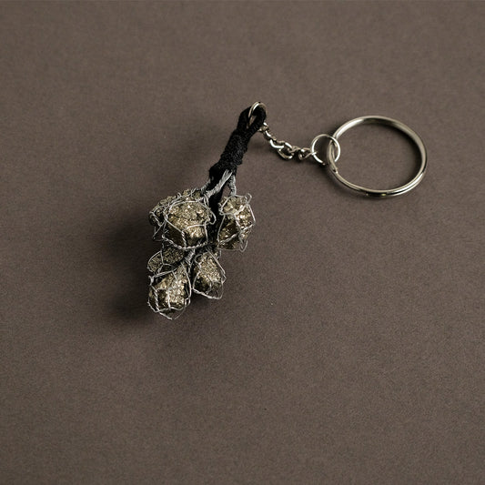 Raw Pyrite Keyring