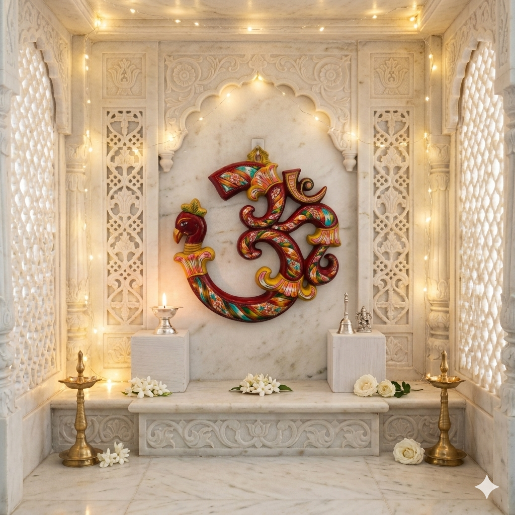 Beautiful Hand Painted OM Wall Hanging Decor (Multicolor)