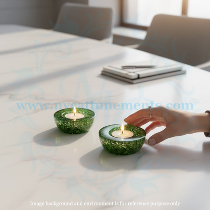 Jade Orgonite Candle Holder (Pack of 2)