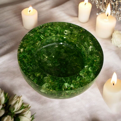 Jade Orgonite Candle Holder (Pack of 1)