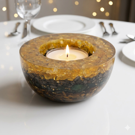 Money Magnet Orgonite Candle Holder (Pack of 1)