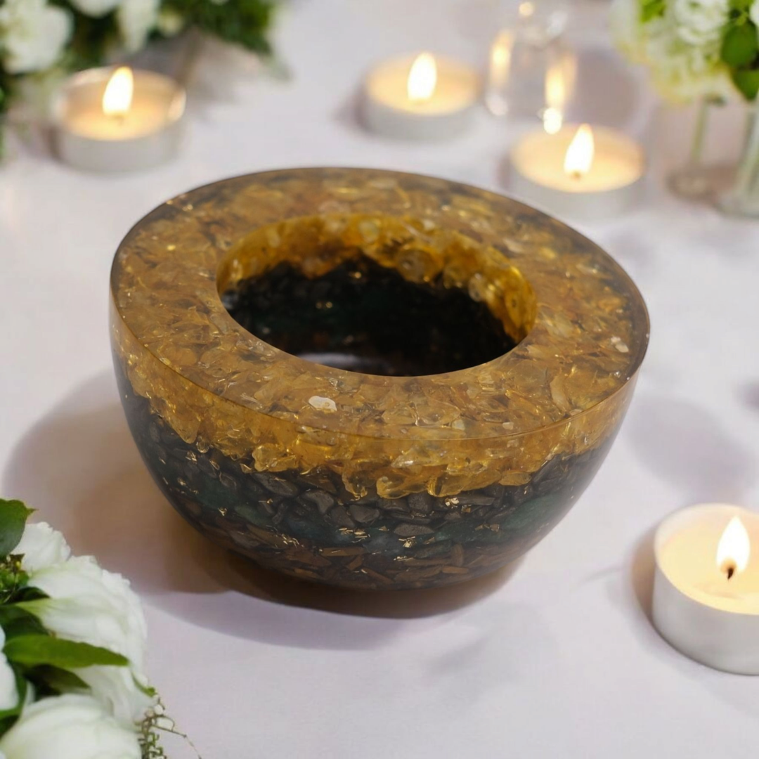 Money Magnet Orgonite Candle Holder (Pack of 1)