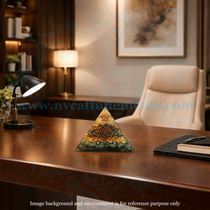 Money Magnet Natural Crystal Stone Orgonite Pyramid