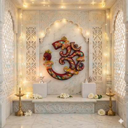 Beautiful Hand Painted OM Wall Hanging Decor (Multicolor)