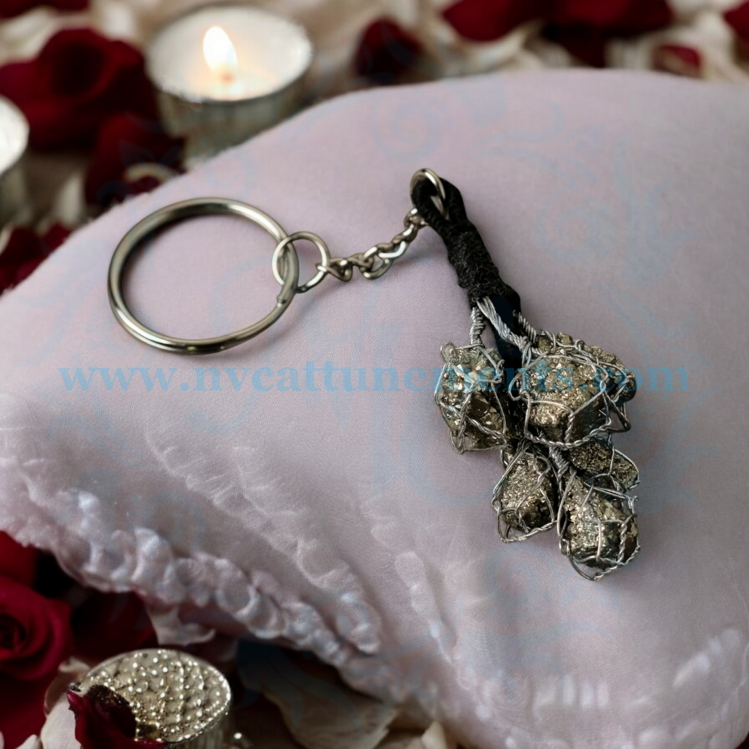 Raw Pyrite Keyring