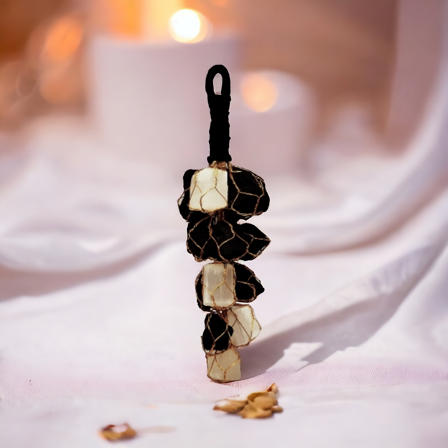 Black Tourmaline & Selenite Door Hanging (Bunch)