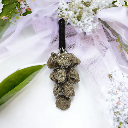 NVC PYRITE CRYSTAL HANGING (BUNCH)