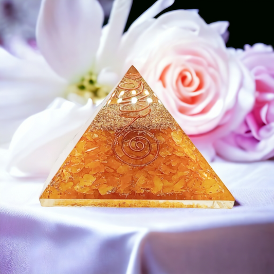 Citrine Orgone Crystal Pyramid