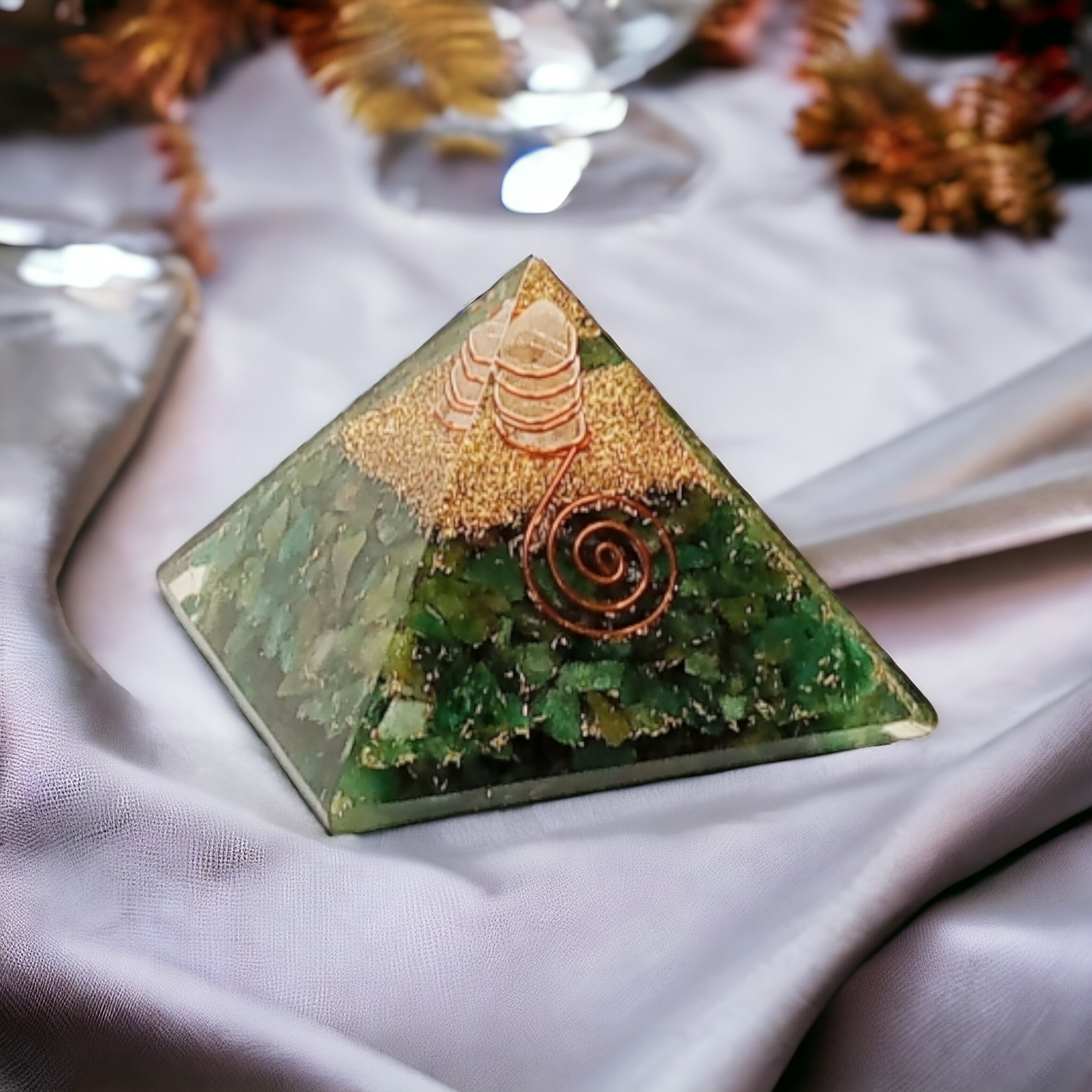 Green Aventurine Orgonite Pyramid