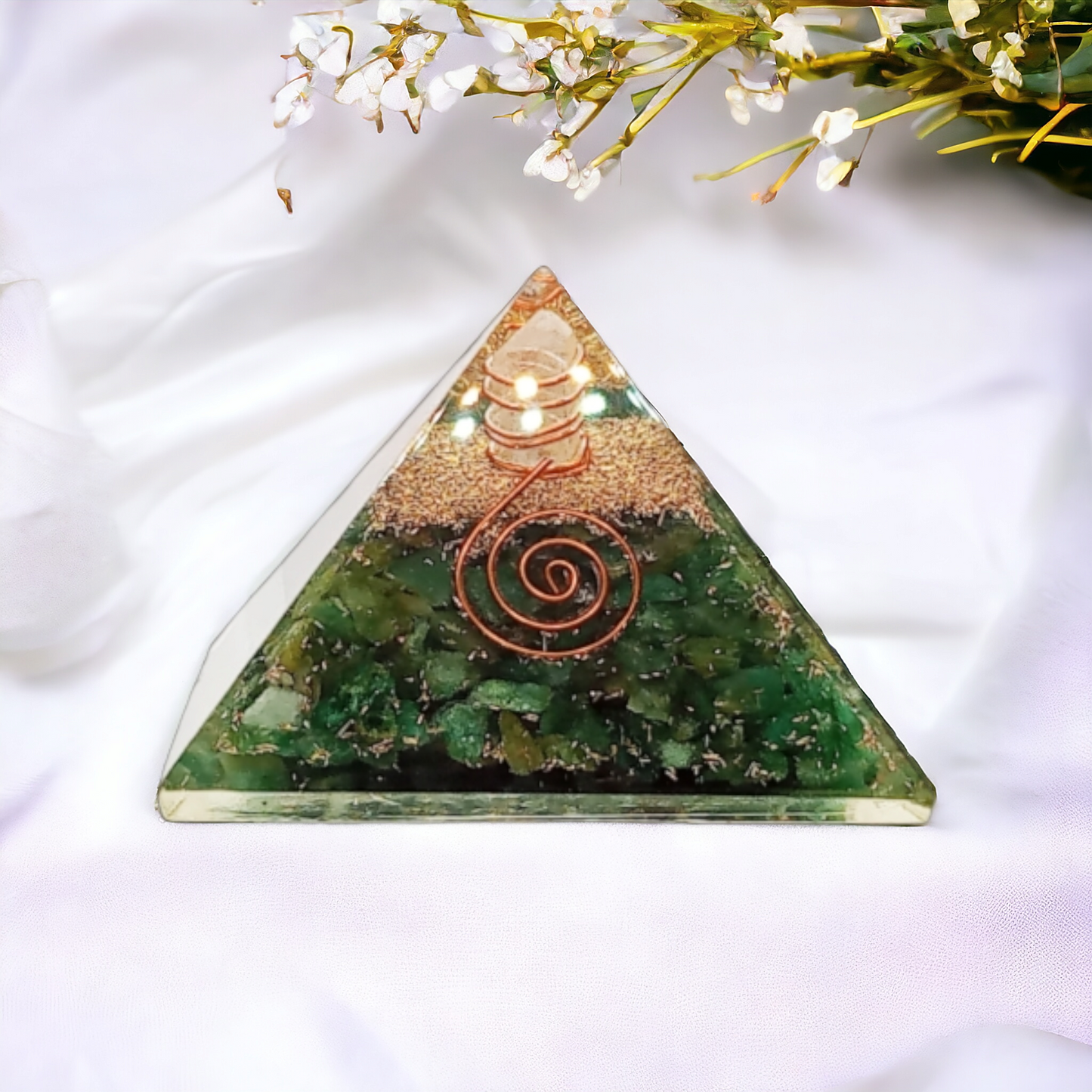 Green Aventurine Orgonite Pyramid