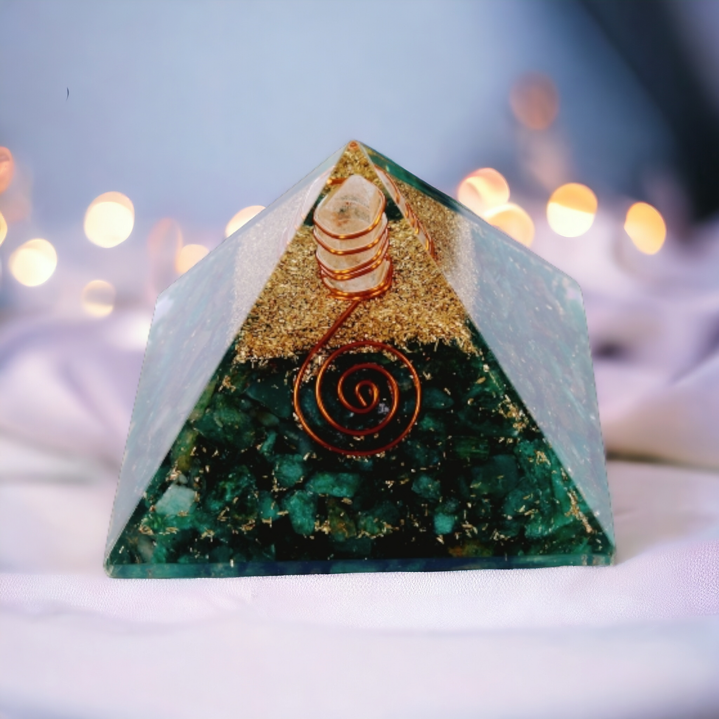 Green Aventurine Orgonite Pyramid