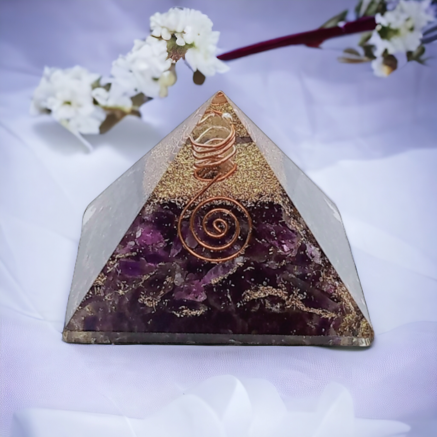 Amethyst Orgonite Pyramid