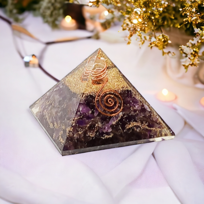 Amethyst Orgonite Pyramid