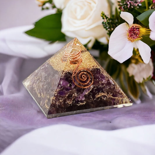 Amethyst Orgonite Pyramid