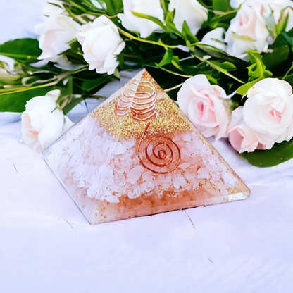 Rose Quartz Orgone Pyramid