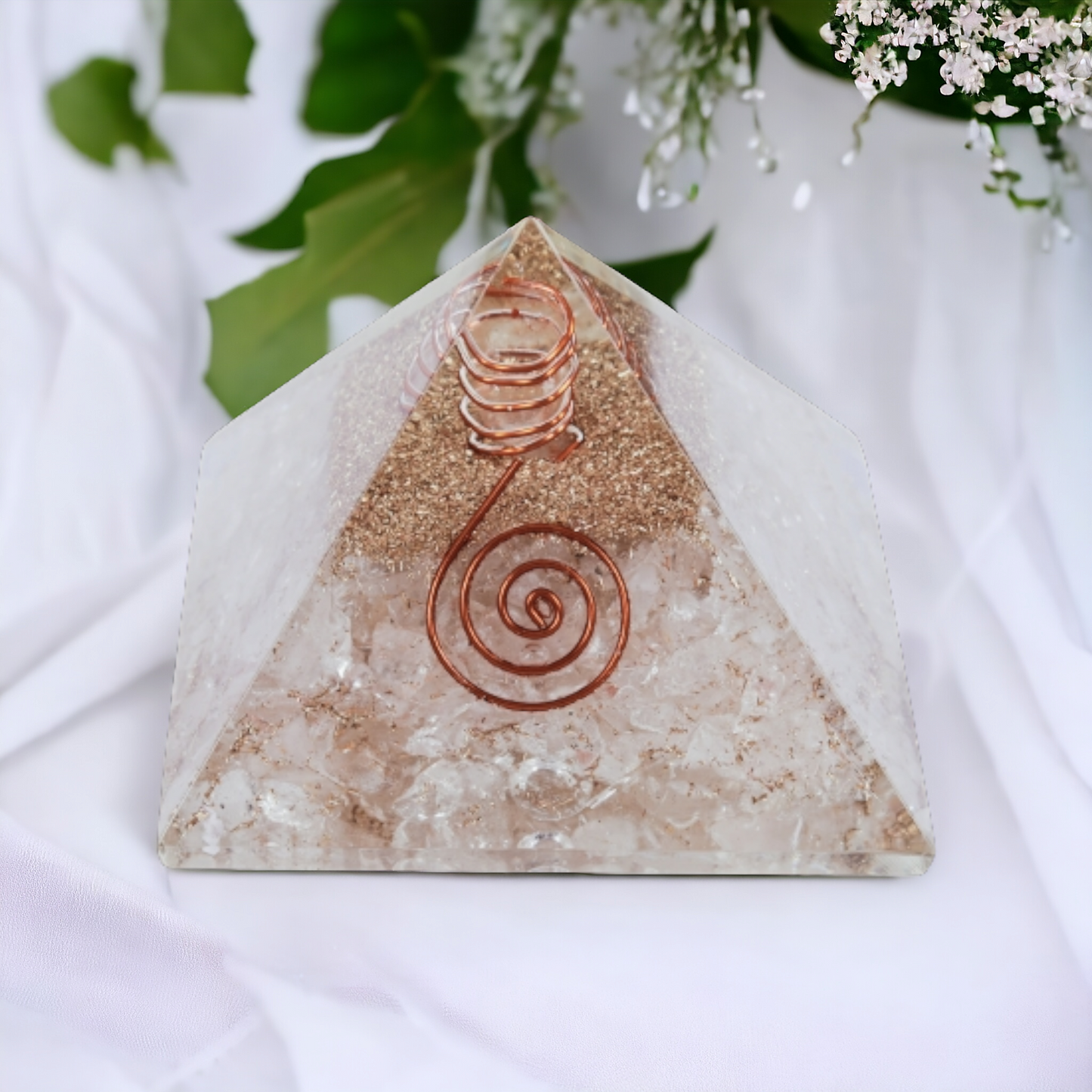 Clear Quartz Orgone Pyramid