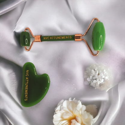 Jade Roller & Gua Sha Set | Face Massager Combo