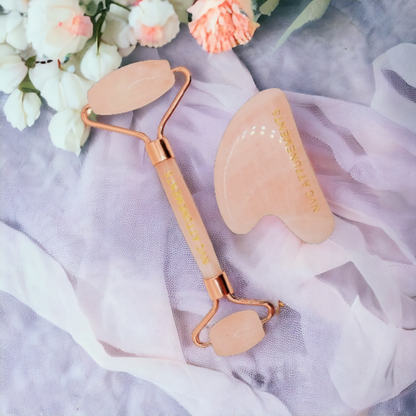 Rose Quartz Roller & Gua Sha Set