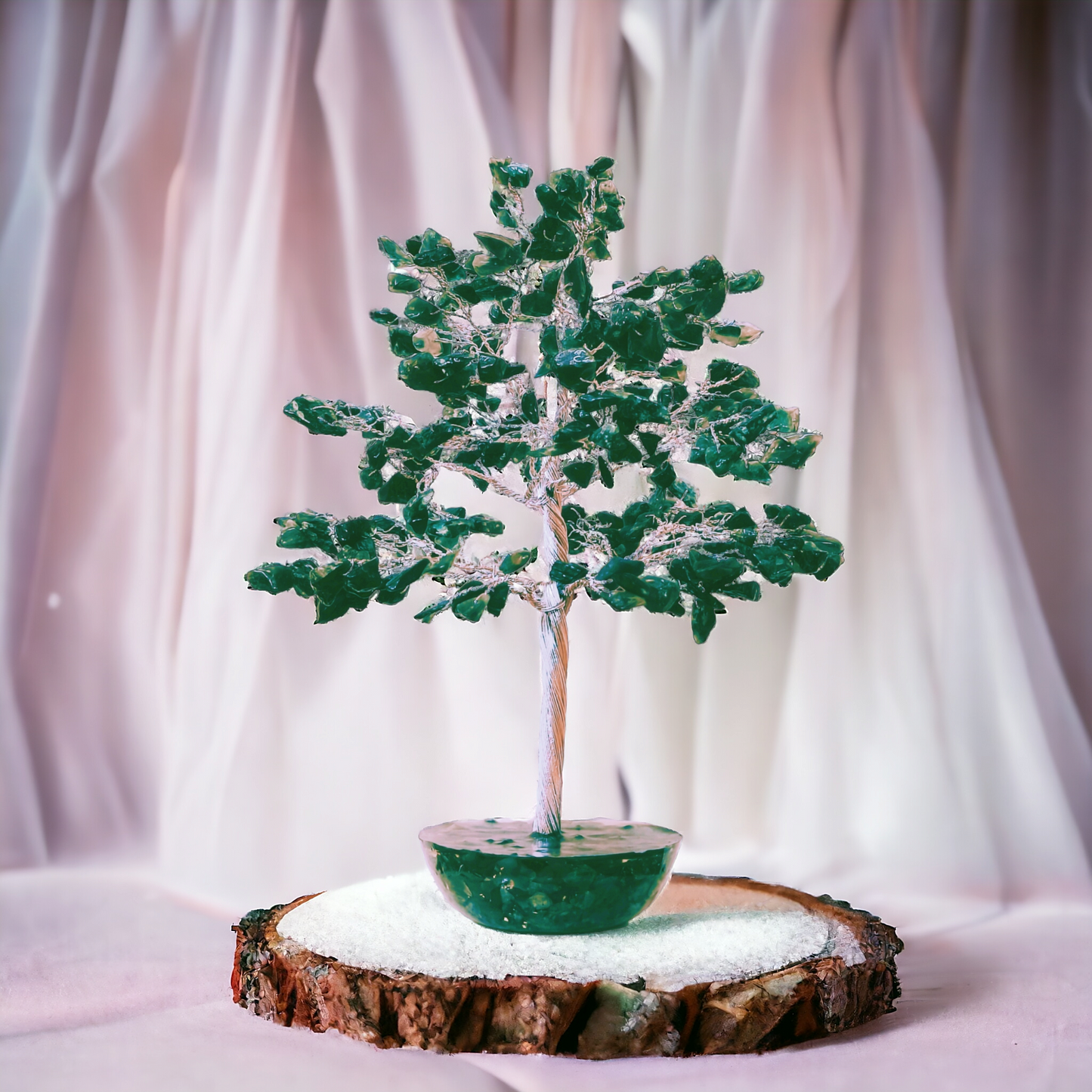 Jade Crystal Tree with Orgone Base