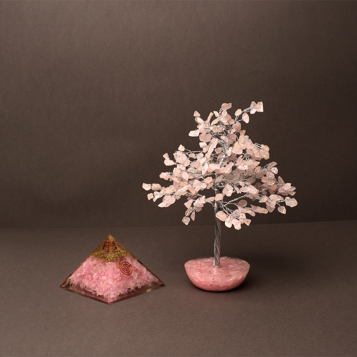 Rose Quartz Combo (Pyramid-tree)