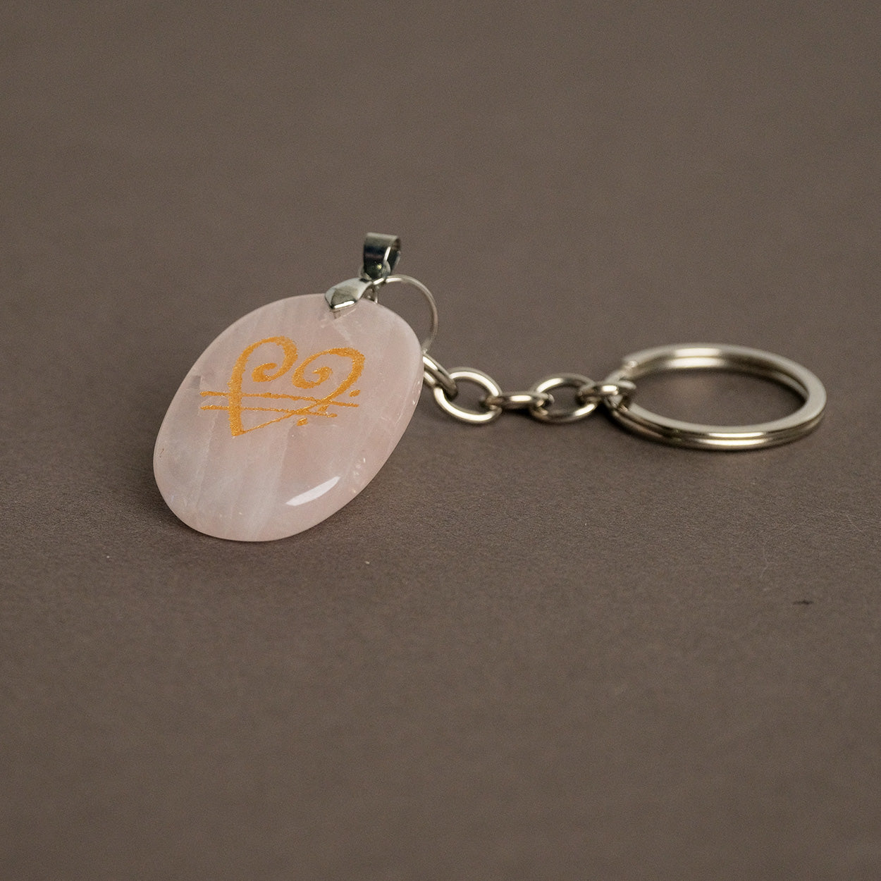 Rose Quartz Keyring / Keychain (Zibu)