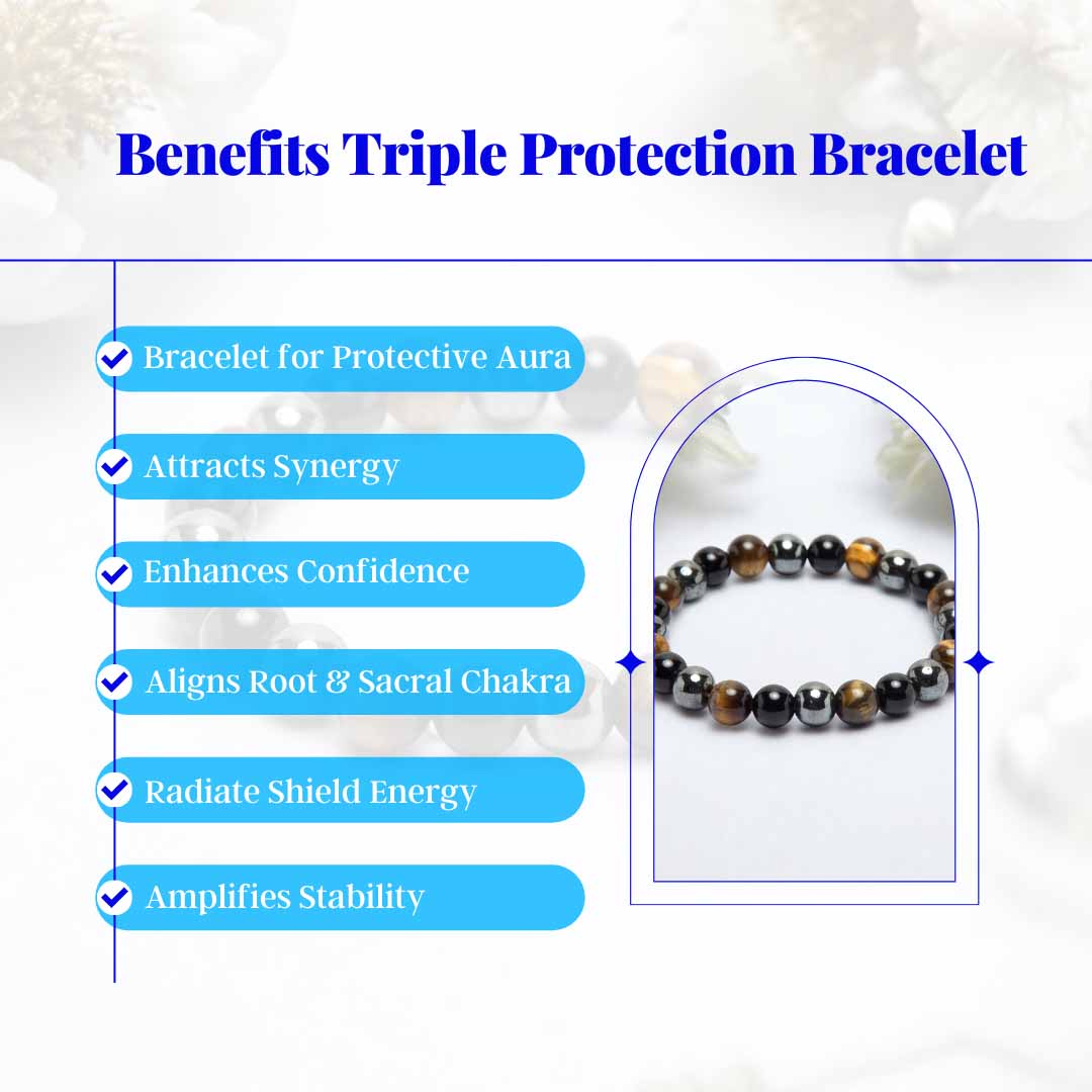 Triple Protection Crystal Bracelet