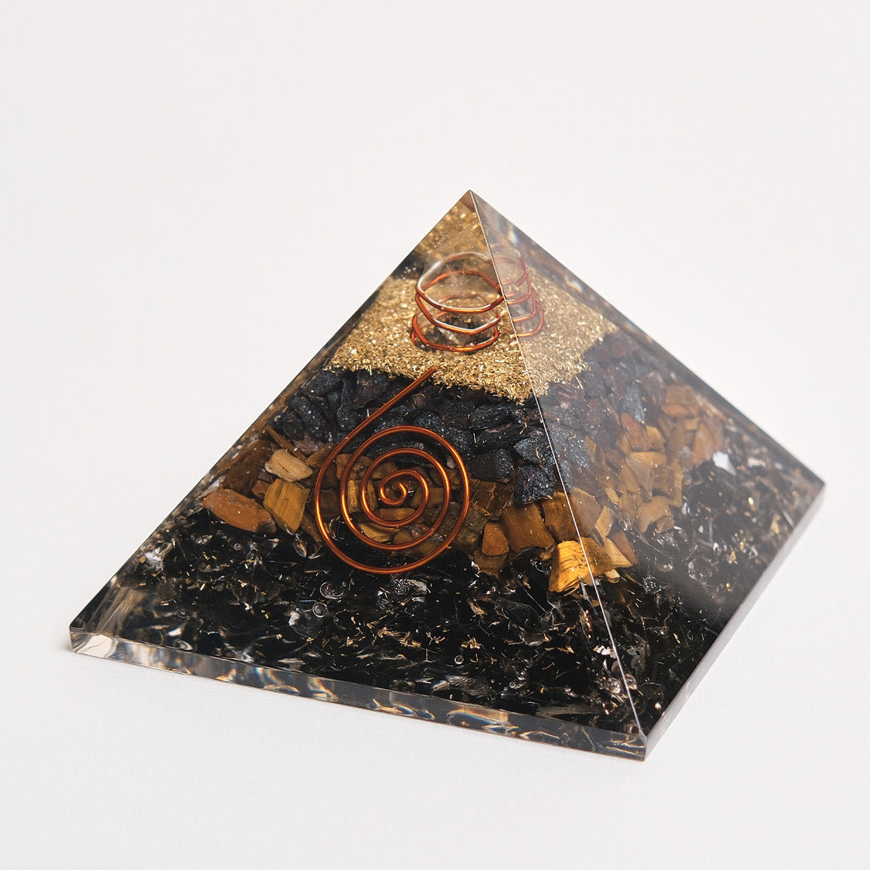 Triple Protection Orgone Pyramid with Black Tourmaline